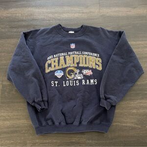 Vintage Y2K St. Louis Rams 2001 NFC Champions NFL Sweatshirt Size L